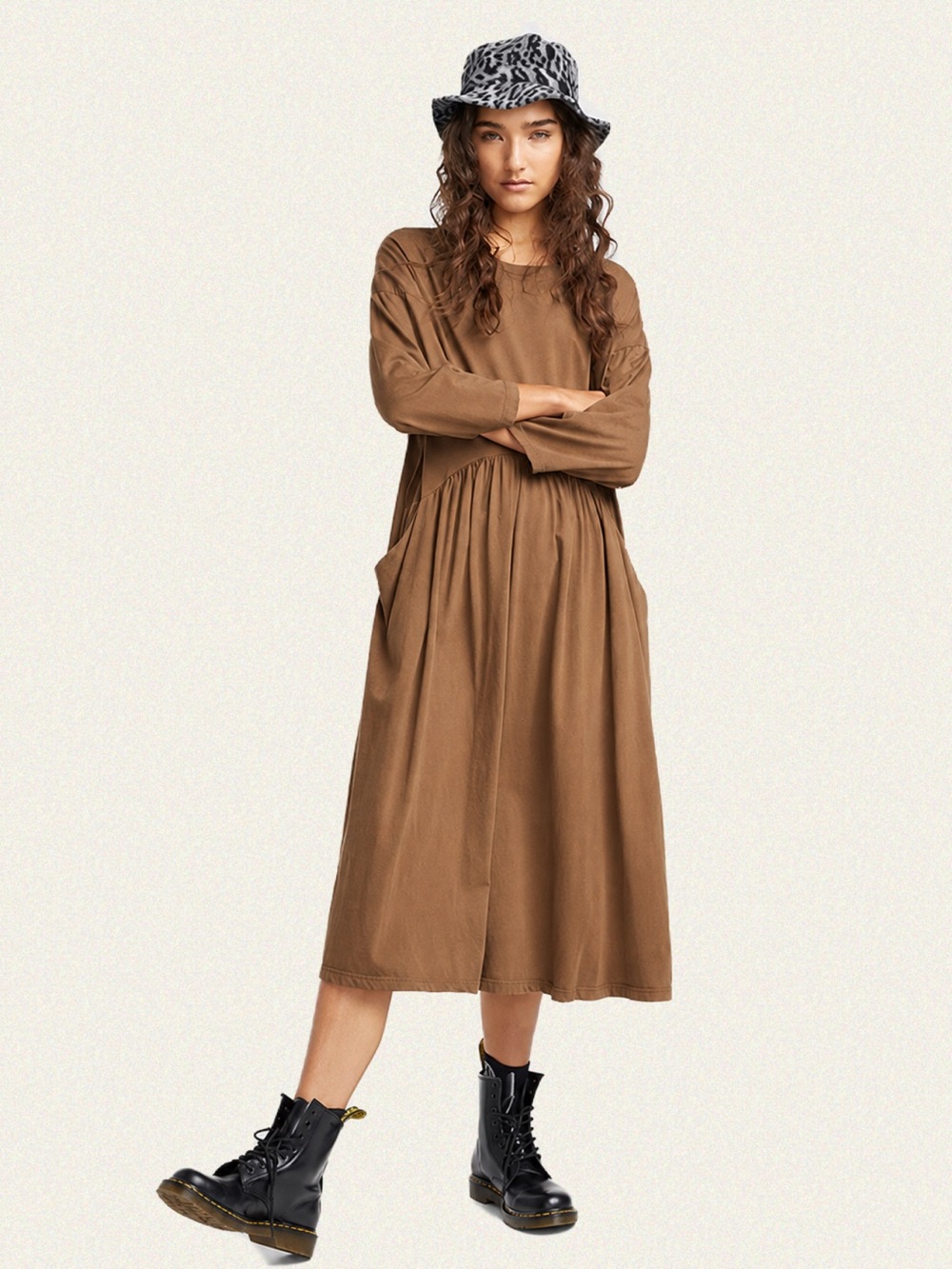 Wendy Trendy Relaxed Loose Midi Dress